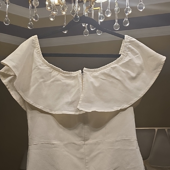 Ashley Stewart Cream Off-Shoulder Mini Dress - Picture 8 of 14